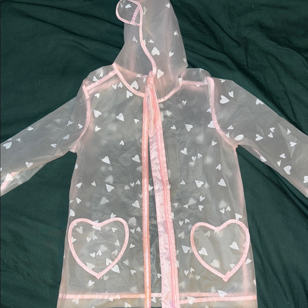 Kids Heart Pattern Raincoat